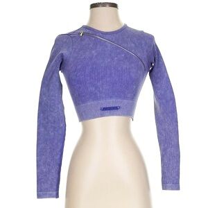 Bo+Tee OH POLLY Rare🦄 Accelerate Relay Collection Acid Wash Purple Crop Top